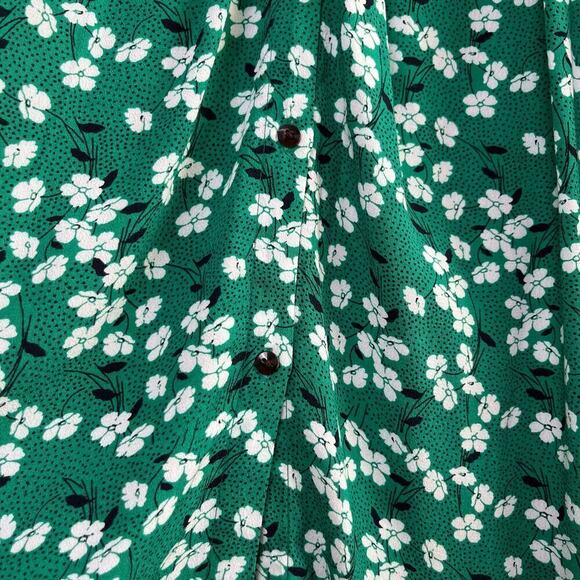 LOFT Green Floral Midi Dress - Picture 9 of 12